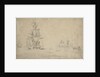 The 'Dordrecht' and 'Gideon' becalmed in a swell, May 1672? by Willem van de Velde the Elder