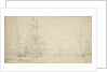 The Dutch fleet becalmed in a swell: furling sails, May 1672? by Willem van de Velde the Elder