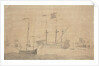 An English flagship and a ketch at anchor, June 1673? by Willem van de Velde the Elder