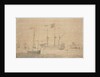 An English flagship and a ketch at anchor, June 1673? by Willem van de Velde the Elder