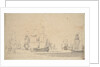 English ships, a ketch and a galliot in a light breeze, June 1673? by Willem van de Velde the Elder