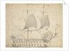 An English third-rate before the wind by Willem van de Velde the Elder