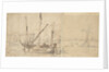 A hooker lying at a buoy by Willem van de Velde the Elder