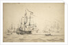 The 'Rupert' and other commands of Captain Wyborne by Willem Van de Velde the Younger