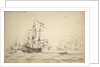 The 'Rupert' and other commands of Captain Wyborne by Willem Van de Velde the Younger