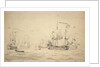 The 'Rupert' and other commands of Captain Wyborne by Willem Van de Velde the Younger