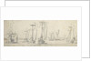 Visit of Charles II to the 'Tiger' at Woolwich: The yachts rounding a bend in the river by Willem van de Velde the Elder