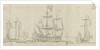 Royal (Charles II) visit to the 'Tiger' and passage down the Thames to Sheerness and Chatham - The 'Tiger' under way by Willem van de Velde the Elder