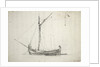 Study of a galjoot at anchor by Willem Van de Velde the Younger