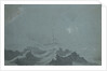 A dismasted ship scudding in a heavy sea by Willem Van de Velde the Younger