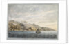 A southern view of Bastia on Corsica from on board HMS 'Victory' during the May 1794 siege by Ralph Willett Miller