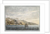 A southern view of Bastia on Corsica from on board HMS 'Victory' during the May 1794 siege by Ralph Willett Miller