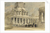 Greenwich Hospital. Exterior view of the chapel colonnade by David Cox