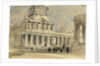 Greenwich Hospital. Exterior view of the chapel colonnade by David Cox