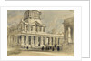 Greenwich Hospital. Exterior view of the chapel colonnade by David Cox