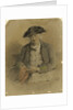Portrait of a Greenwich Pensioner holding a red handkerchief and spectacles, with a copy of the 'Shipping Gazette' by unknown