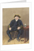 Portrait of Greenwich Pensioner, seated with clay pipe and tankard by Henry Dawe