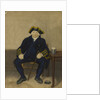 Portrait of Greenwich Pensioner, seated with clay pipe and tankard by Henry Dawe