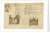 Designs for the east side of the upper hall of the Painted Hall, Greenwich: south side of arch by James Thornhill