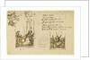Designs for the east side of the upper hall of the Painted Hall, Greenwich: south side of arch by James Thornhill