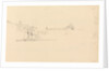Sketch of two-masted sailing vessel off a Mediterranean port by John Christian Schetky
