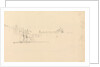 Sketch of two-masted sailing vessel off a Mediterranean port by John Christian Schetky
