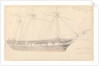 Annotated drawing of 'Larkin's East Indiaman, April 27th (Thursday) 1843' by John Christian Schetky