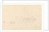 Drawing of the hull and stern of the 'Larkins', East Indiaman, 1843 by John Christian Schetky