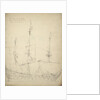 Portrait of the 'Beurs van Amsterdam'. Built in 1654 as an Indiaman. 52-guns. Taken into the States' service 1665. Returned to the Company 1666 by Willem Van de Velde the Younger