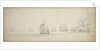 The Dutch fleet on its way to the Scottish coast, 10-20 August 1665 by Willem van de Velde the Elder