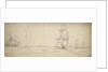 Dutch ships running down towards the main fleet, May? 1672 by Willem van de Velde the Elder
