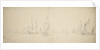 A smalschip and a despatch vessel with the Dutch fleet in light airs by Willem Van de Velde the Younger