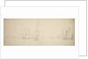 A smalschip and a despatch vessel with the Dutch fleet in light airs by Willem Van de Velde the Younger
