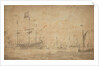 An English flagship at anchor, possibly in June 1673 by Willem van de Velde the Elder