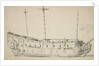 Portrait of a two-decker by Willem Van de Velde the Younger