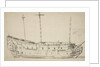 Portrait of a two-decker by Willem Van de Velde the Younger