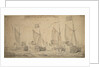 The marriage journey of William of Orange and Princess Mary to Holland, 1677. The yachts reaching the coast of Holland, 29 November - 9 December 1677. by Willem van de Velde the Elder