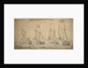 The marriage journey of William of Orange and Princess Mary to Holland, 1677. The yachts reaching the coast of Holland, 29 November - 9 December 1677. by Willem van de Velde the Elder