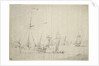 An English galliot close-hauled in a light breeze by Willem van de Velde the Elder