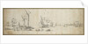 Two doggers and a ship at anchor in a harbor by Willem van de Velde the Elder