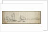 Two doggers and a ship at anchor in a harbor by Willem van de Velde the Elder