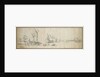 Two doggers and a ship at anchor in a harbor by Willem van de Velde the Elder