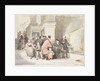 Sketch for 'A Tale of Trafalgar' showing a Greenwich pensioner, a Chelsea pensioner and other visitors in the Painted Hall by John Burnet