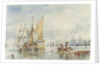 A hay barge off Greenwich by George Chambers Sr