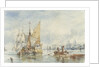 A hay barge off Greenwich by George Chambers Sr