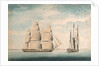 Commencement of the action between the 'Crescent' and 'La Reunion' off Cape Barfleur 20 October 1793 by William Nepecker Juste