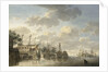 HMS 'Queen' at the King's Dock Woolwich by Hendrik Kobell
