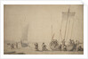 Pinks on the shore by Willem van de Velde the Elder