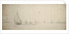 A kaag and other Dutch vessels before the wind by Willem van de Velde the Elder