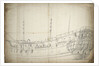 Portrait of an English two-decker by Willem Van de Velde the Younger
